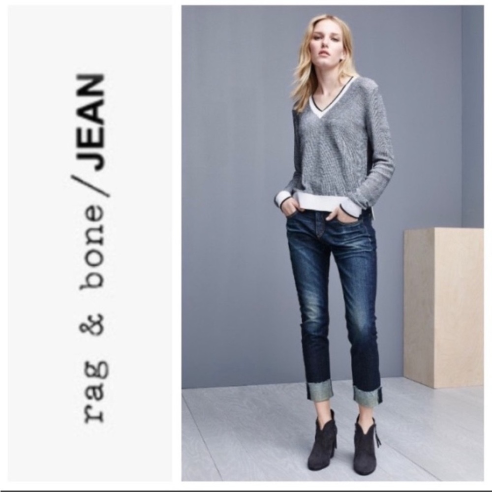 RAG & BONE DRE LOW RISE SLIM FIT BOYFRIEND JEANS IN YESLER 27